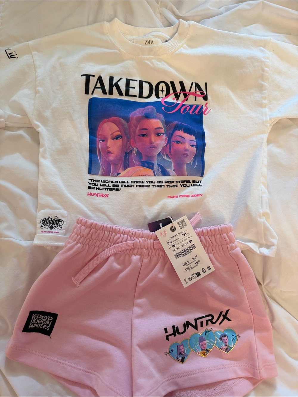 Zara K Pop Demon Hunters Tee + Shorts Set
